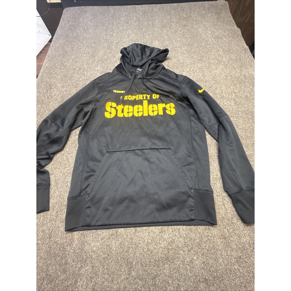 Nike Pittsburgh Steelers Therma Fit Hoodie Black, Small